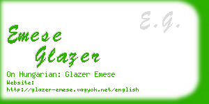 emese glazer business card